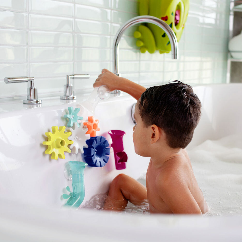 Boon Cogs Water Gears Bath Toy - Navy/Yellow
