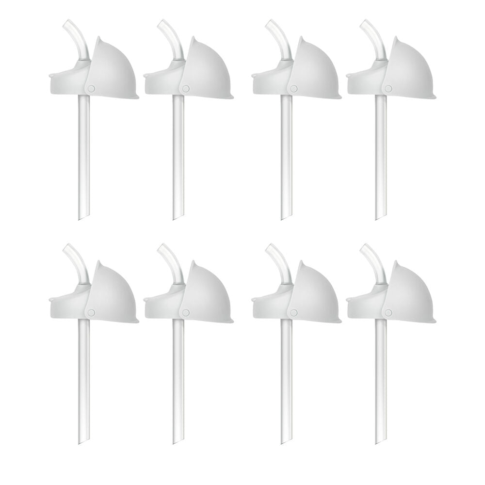 4x 2PK Boon Nursh Silicon Straw Conversion Top for Bottles Grey 6 Months+