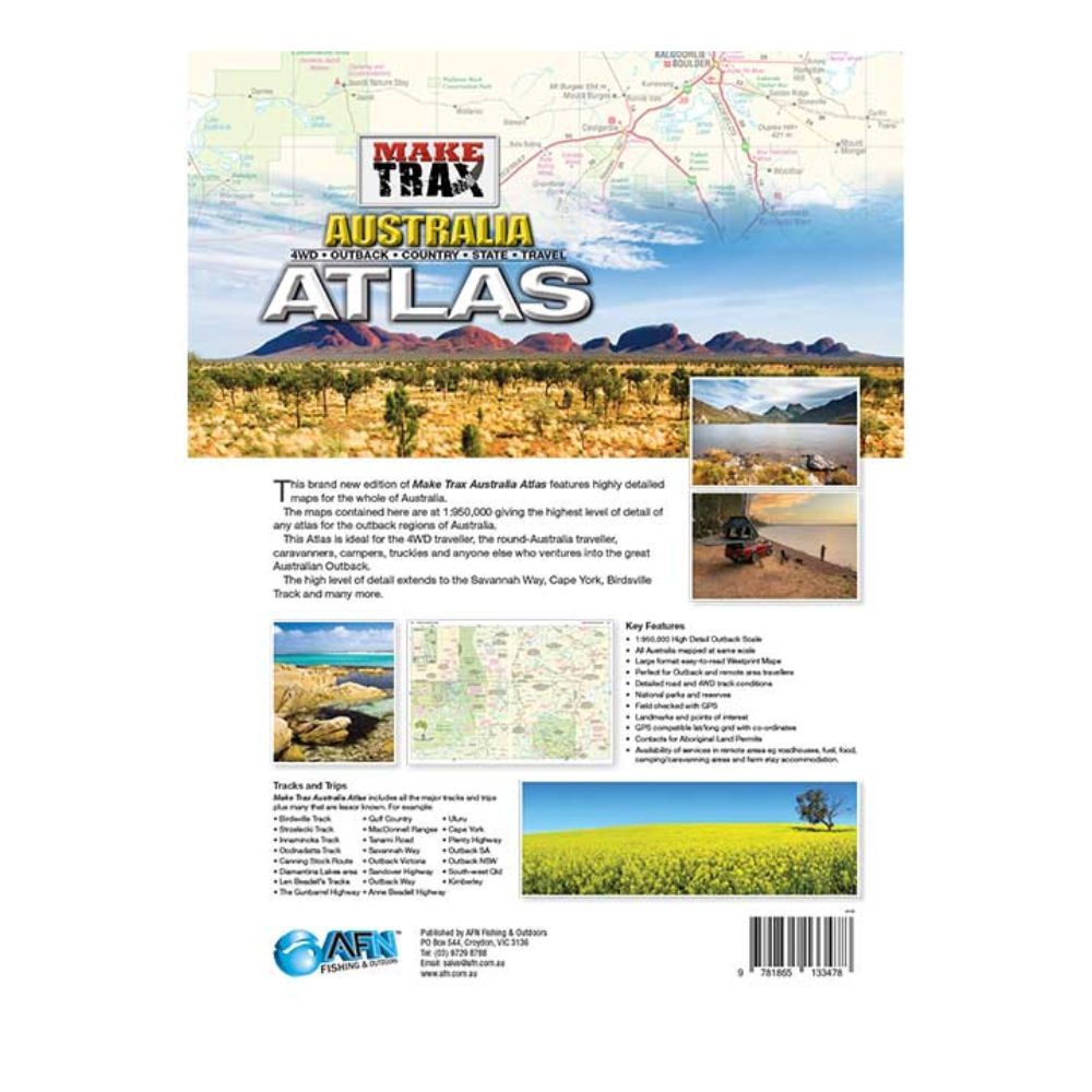 Make Trax Australia Maxi Travel Atlas w/ Index 144-Pages 38x28cm