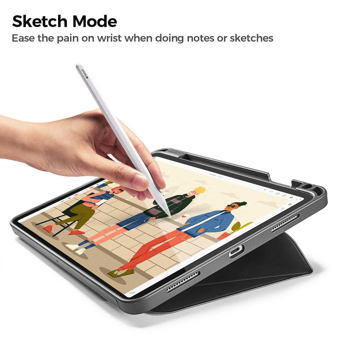Tomtoc Inspire-B50 iPad Air Tri-Mode Case 10.9in - Black