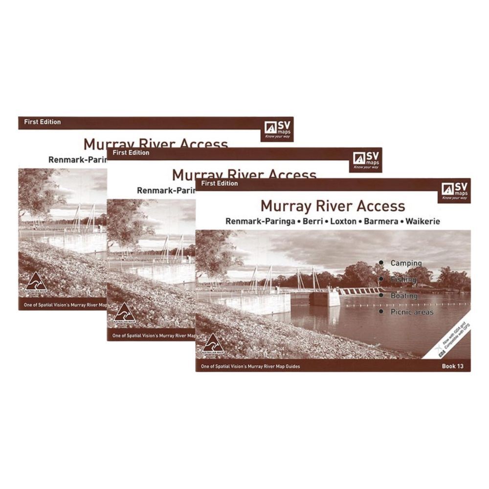 3PK  Murray River Access Book #13 Fishing Guide 22-Pages 29.5x20cm - Brown