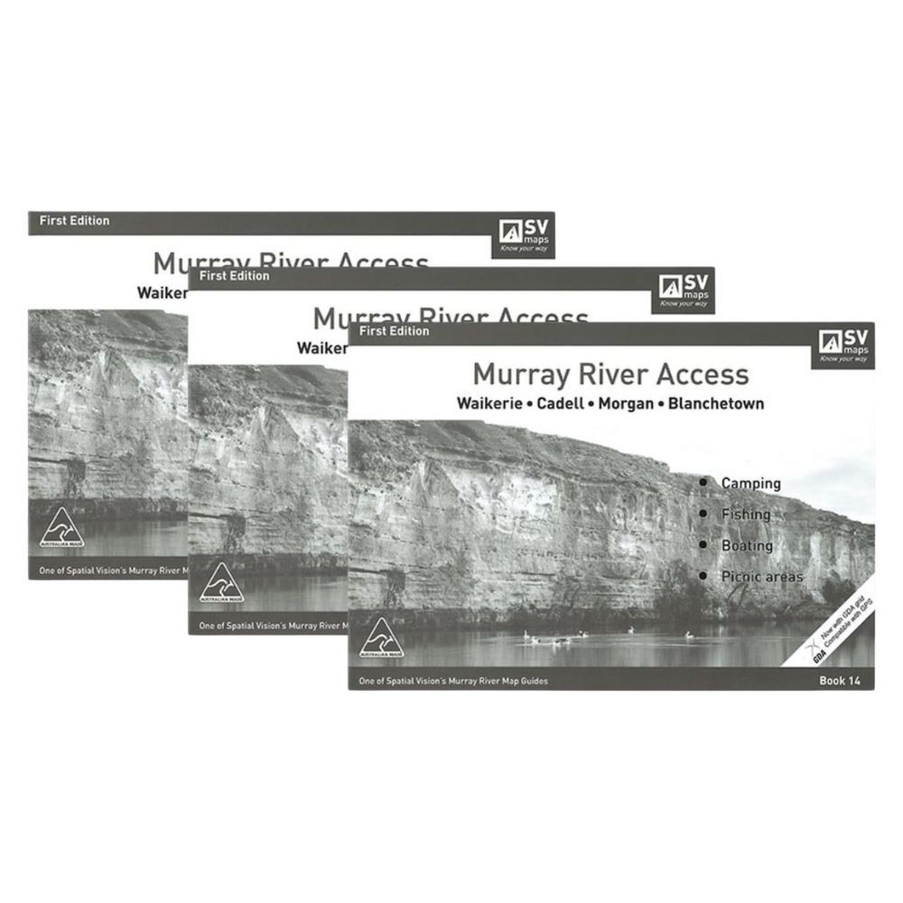 3PK  Murray River Access Book #14 Fishing Guide 22-Pages 29.5x18cm - Grey