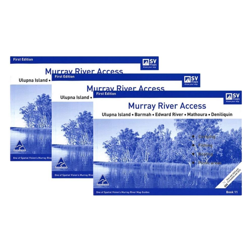 3PK  Murray River Access Book #11 Fishing Guide 48-Pages 21x30cm - Blue