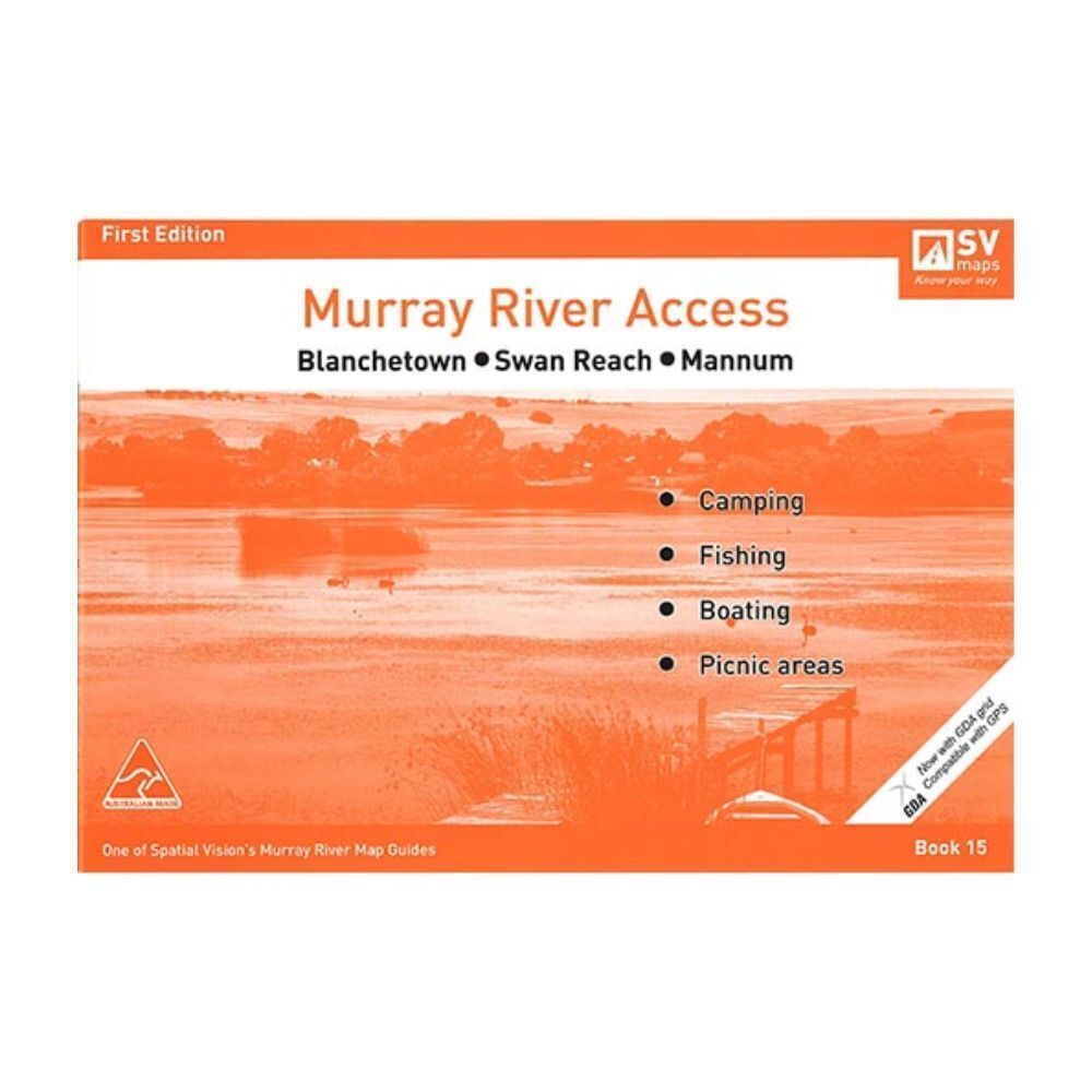 3PK  Murray River Access Book #15 Fishing Guide 32-Pages 21x30cm - Orange