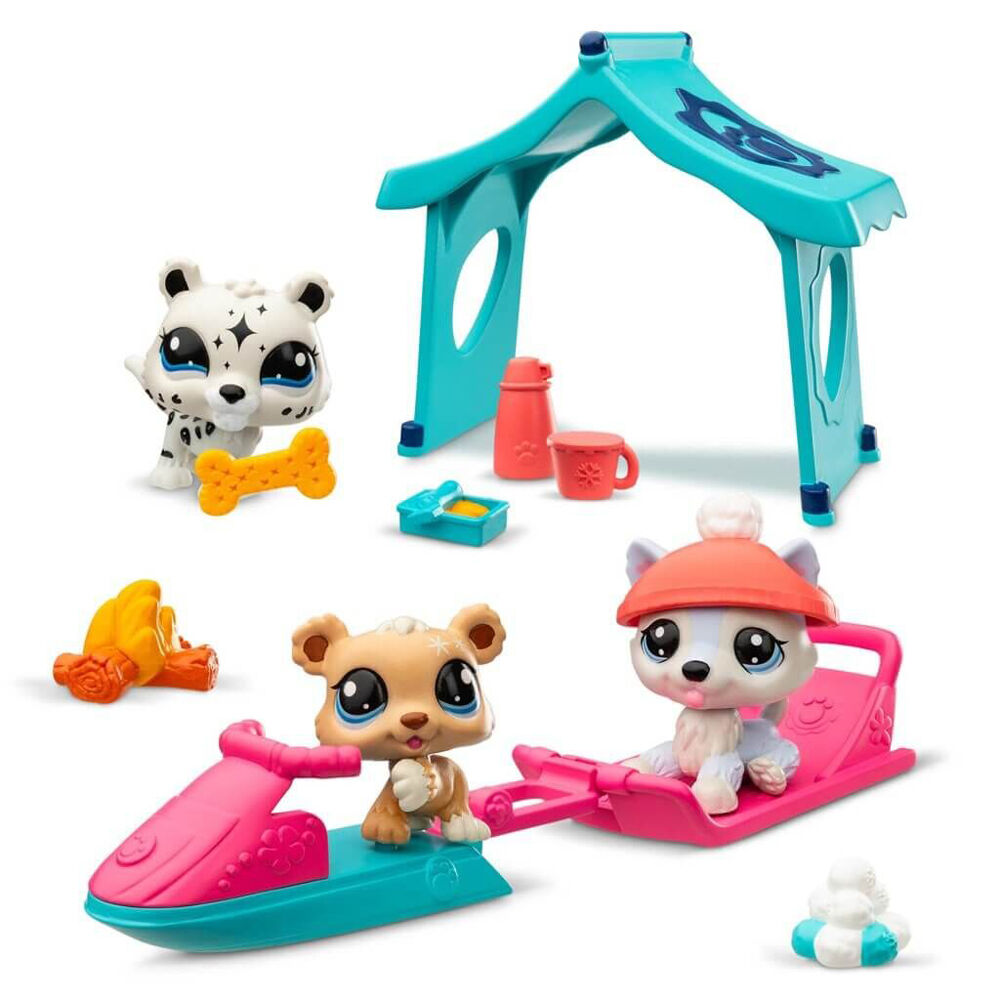 Littlest Pet Shop Snowy Day Play Pack Animal Figure Toys Kids 4y+