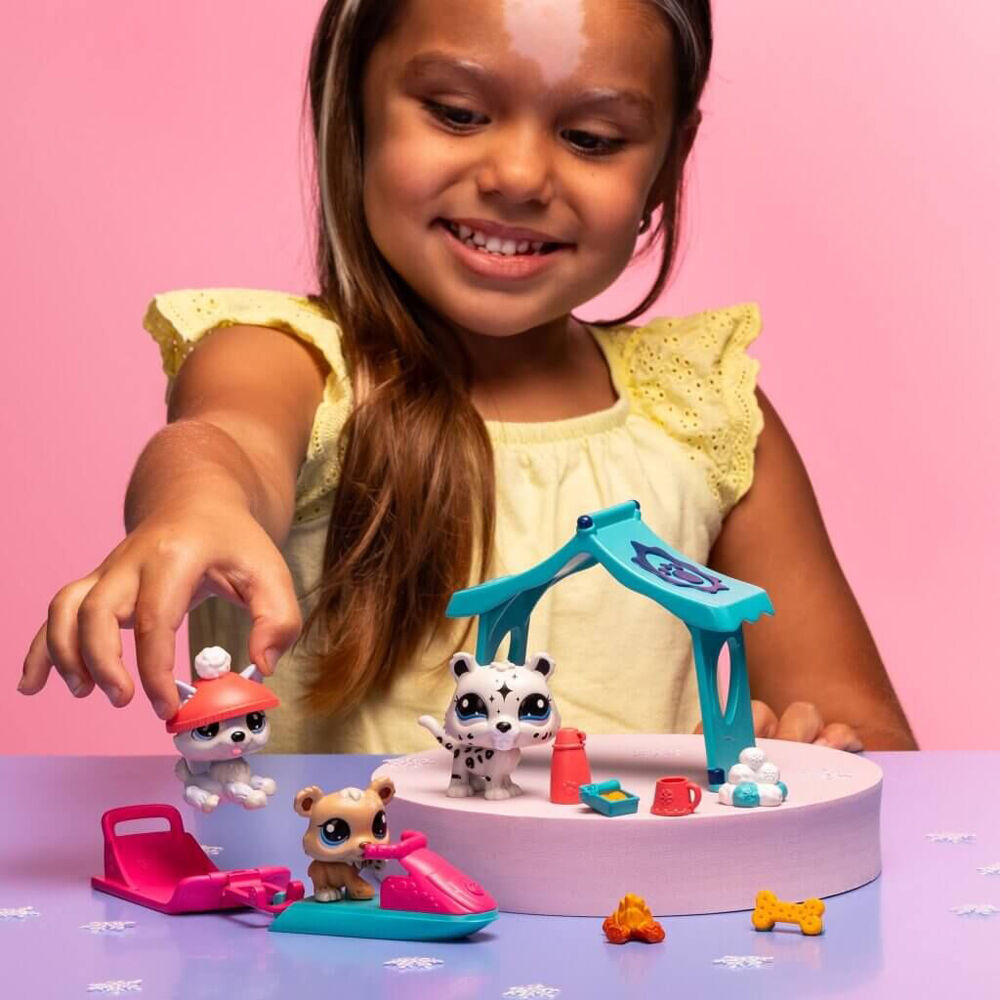 Littlest Pet Shop Snowy Day Play Pack Animal Figure Toys Kids 4y+