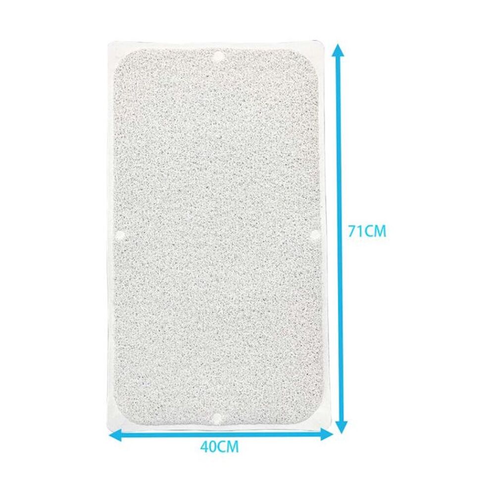 4PK HomeBrite Anti Slip Hydro Shower Mat w/8 Suction Points 40x71cm White