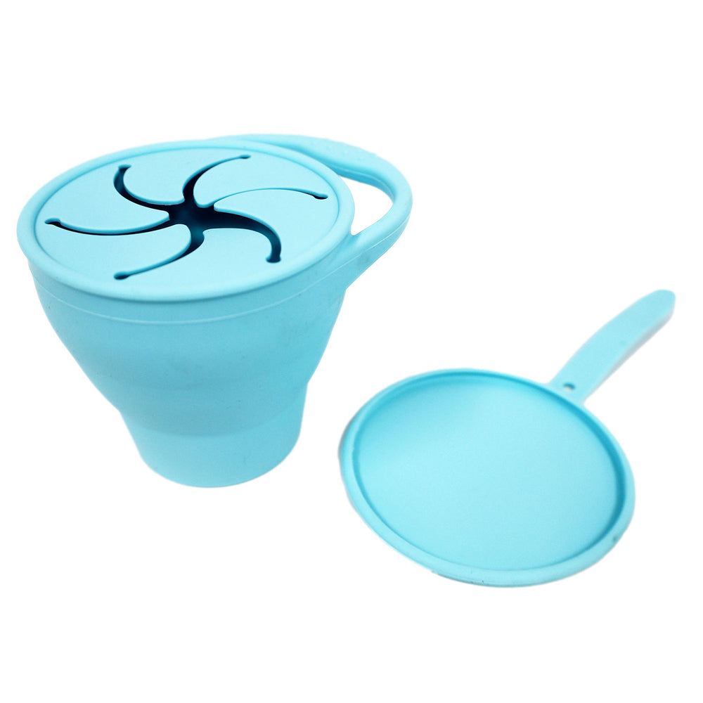 4PK Cuddle Bug Baby Feeding Silicone Collapsible Snack Spinner Cup 320ml