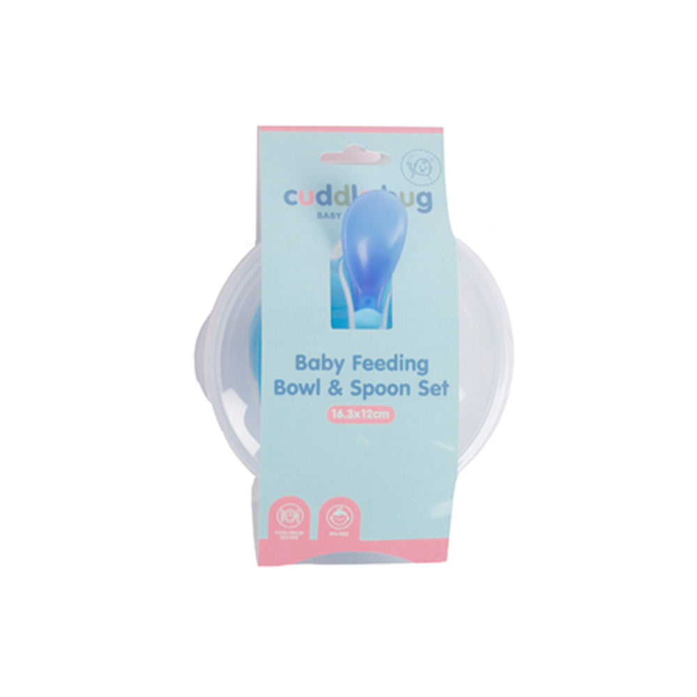 6PK Cuddle Bug Baby Feeding Bowl & Spoon Set 2 16X7cm Assorted