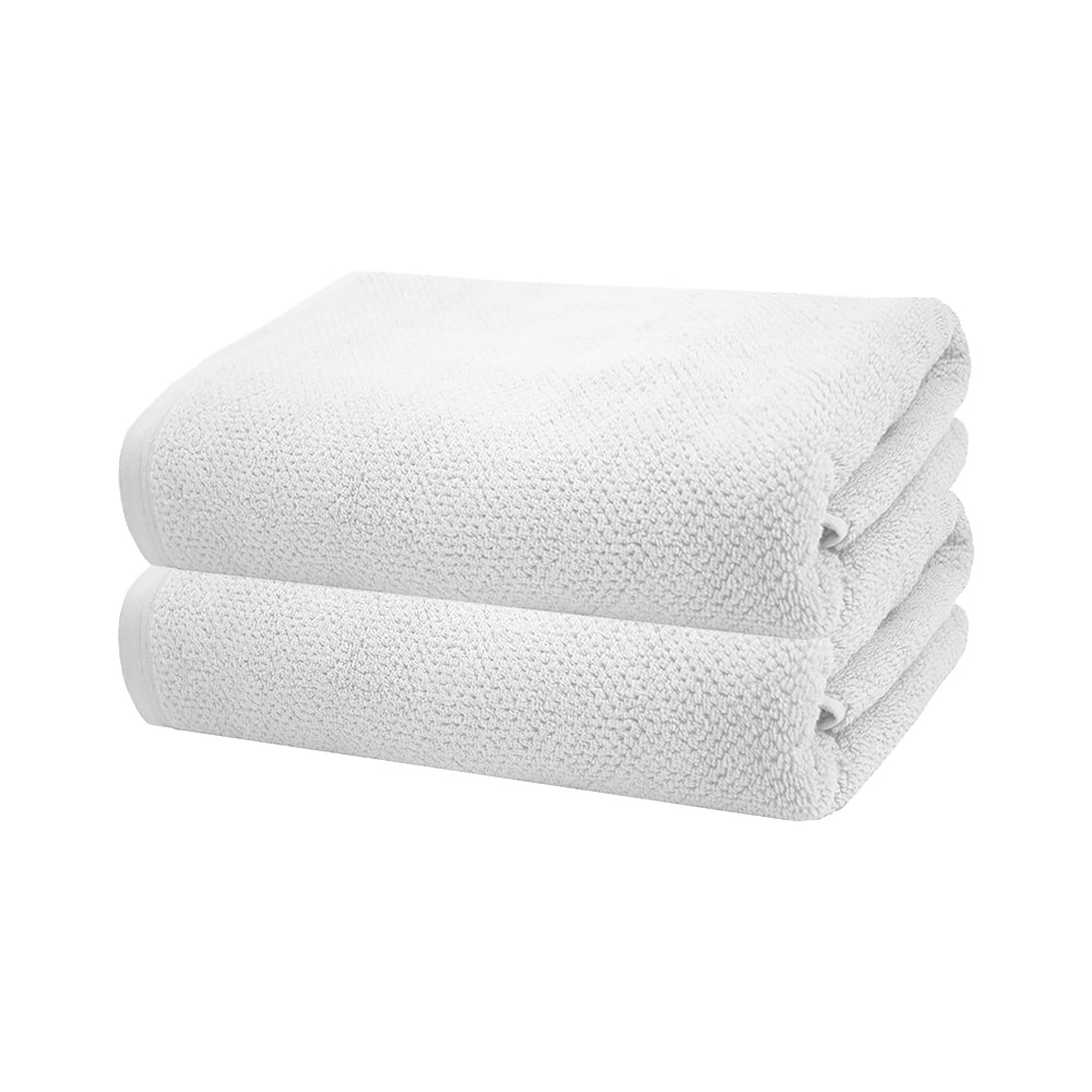 2pc Bambury Ultra soft Angove Bath Sheet 80x160cm White Cotton Woven