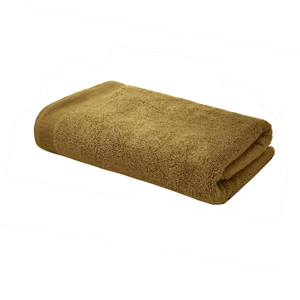 2pc Bambury Ultra soft Elvire Bath Sheet 2 Pack Tobacco Cotton Woven