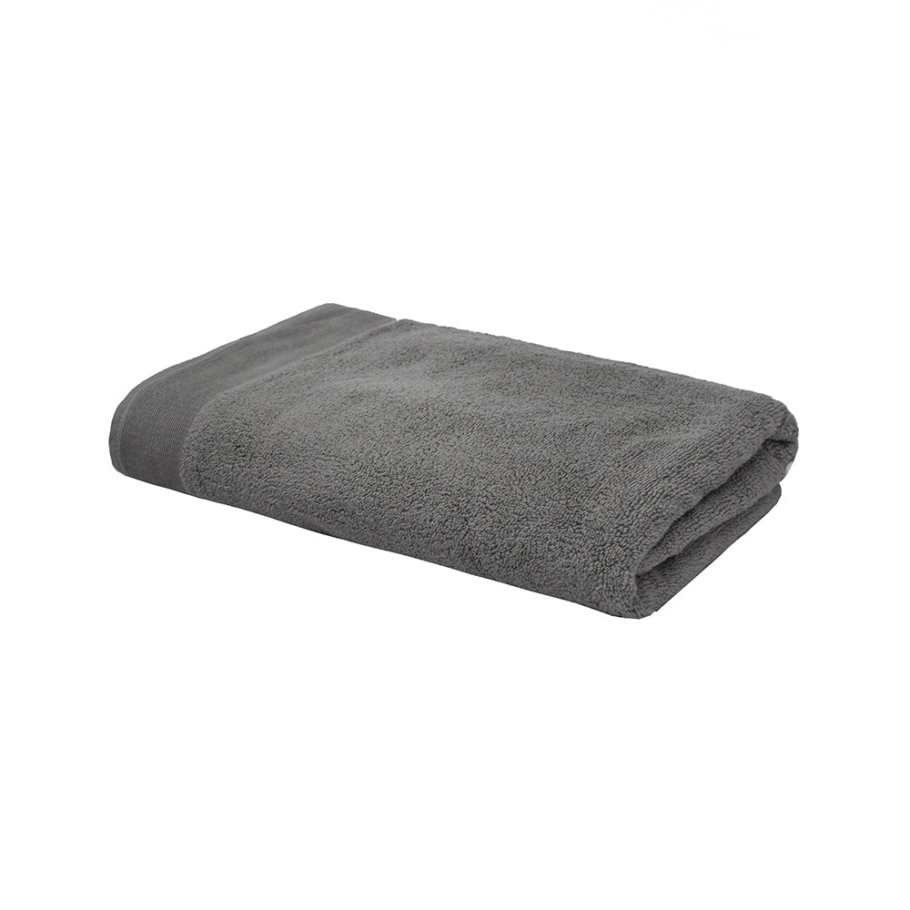 2pc Bambury Ultra soft Elvire Bath Towel 2 Pack Pewter Cotton Woven