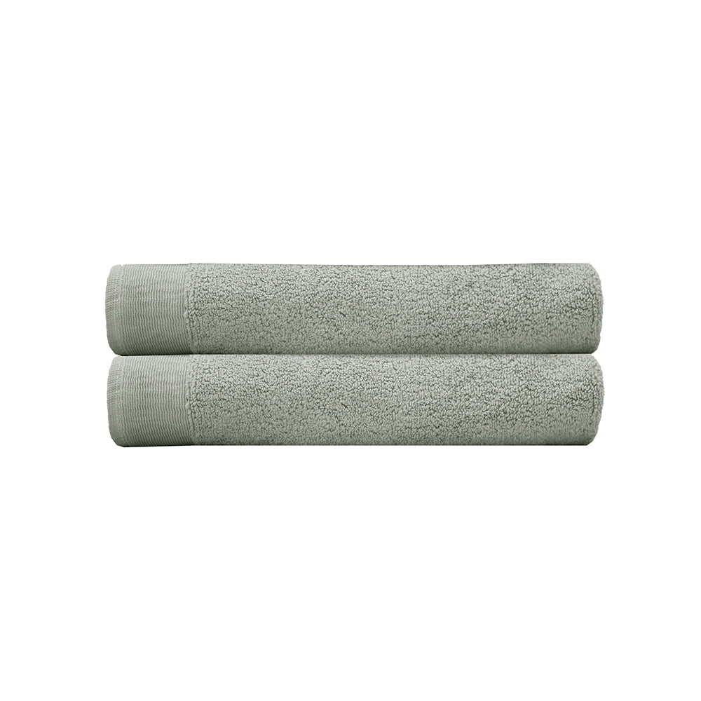 2pc Bambury Ultra soft Elvire Bath Towel 2 Pack Sage Cotton Woven