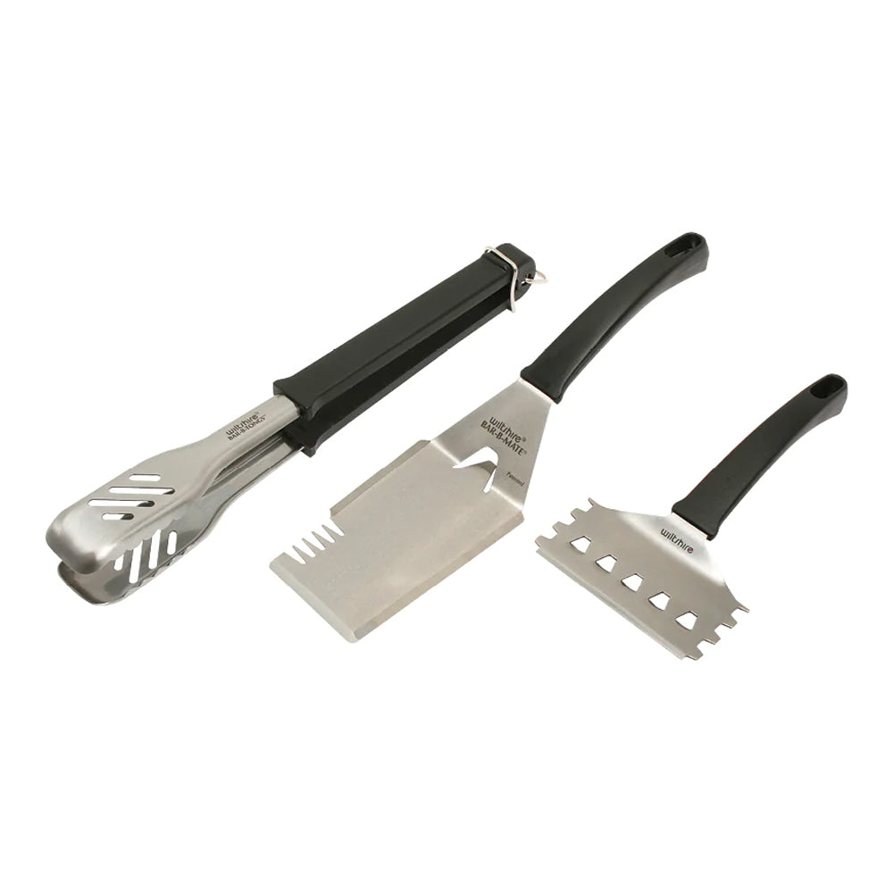 3pc Wiltshire Bar-B Barbeque/BBQ Cook & Clean Kit