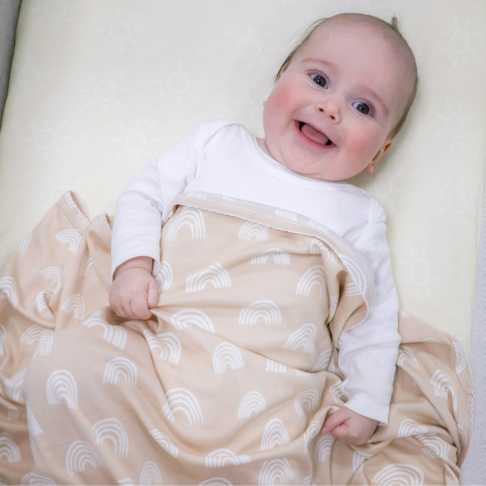 2pc Bubba Blue Nordic Baby/Childrens Jersey Wrap, Vanilla/Latte