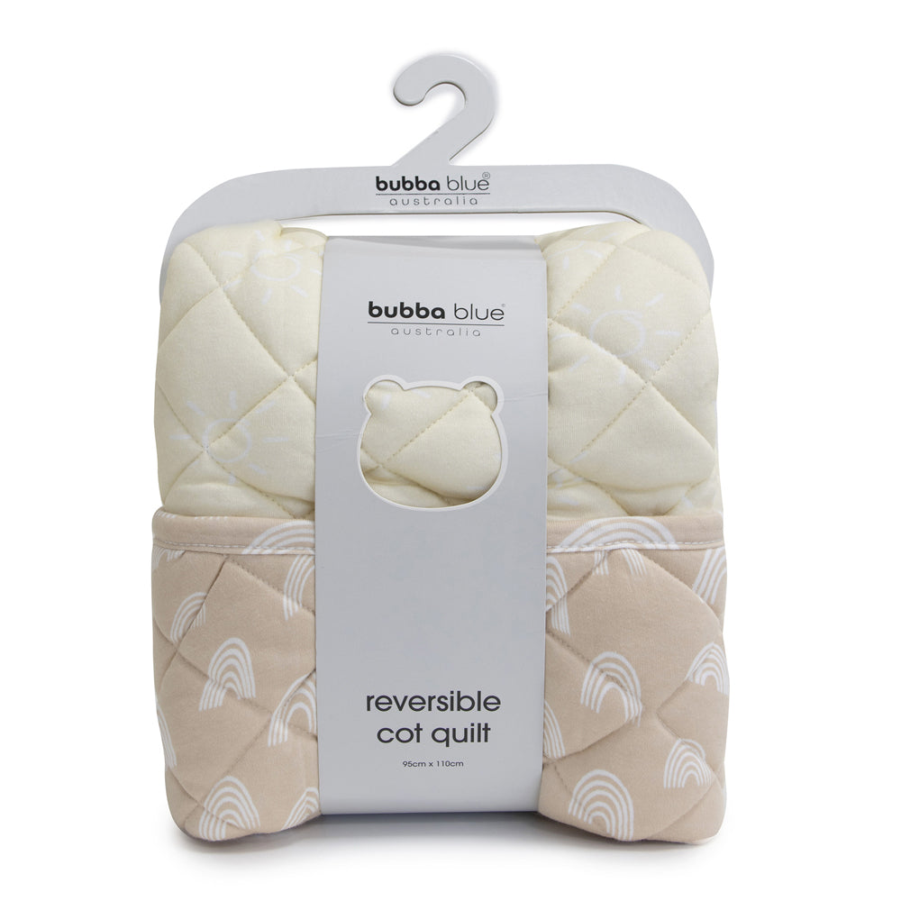 Bubba Blue Nordic Baby/Childrens Cot Quilt, Vanilla/Latte