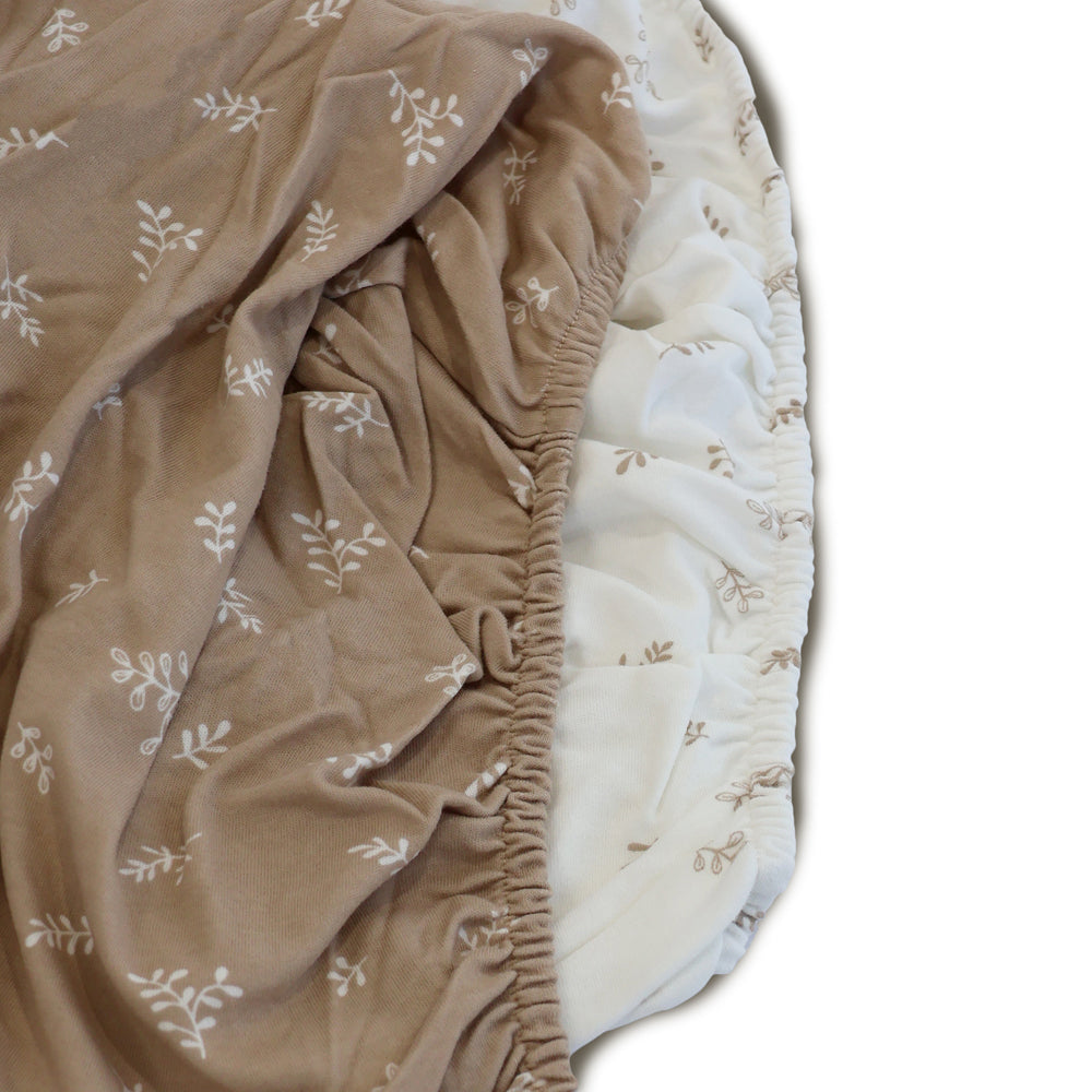 2pc Bubba Blue Organic Cotton Baby/Childrens Cot Fitted Sheets, Chestnut