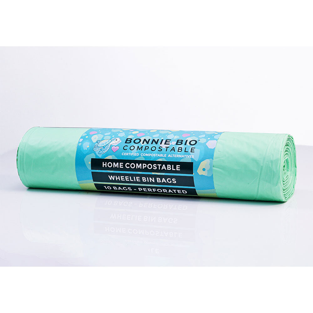 10PK Bonnie Bio Compostable 240L Wheelie Bin Bags