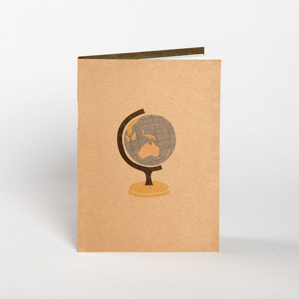 3PK Sunday Paper A5 Lined Travel Pad Stationery 21x14.5cm - Globe