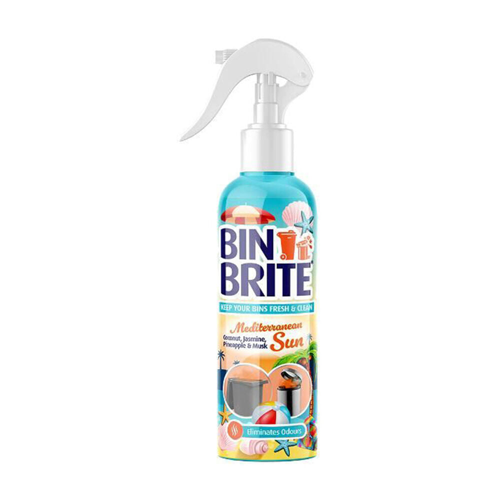 6PK Bin Brite Odour Neutraliser Spray 400ml - Mediterranean Sun