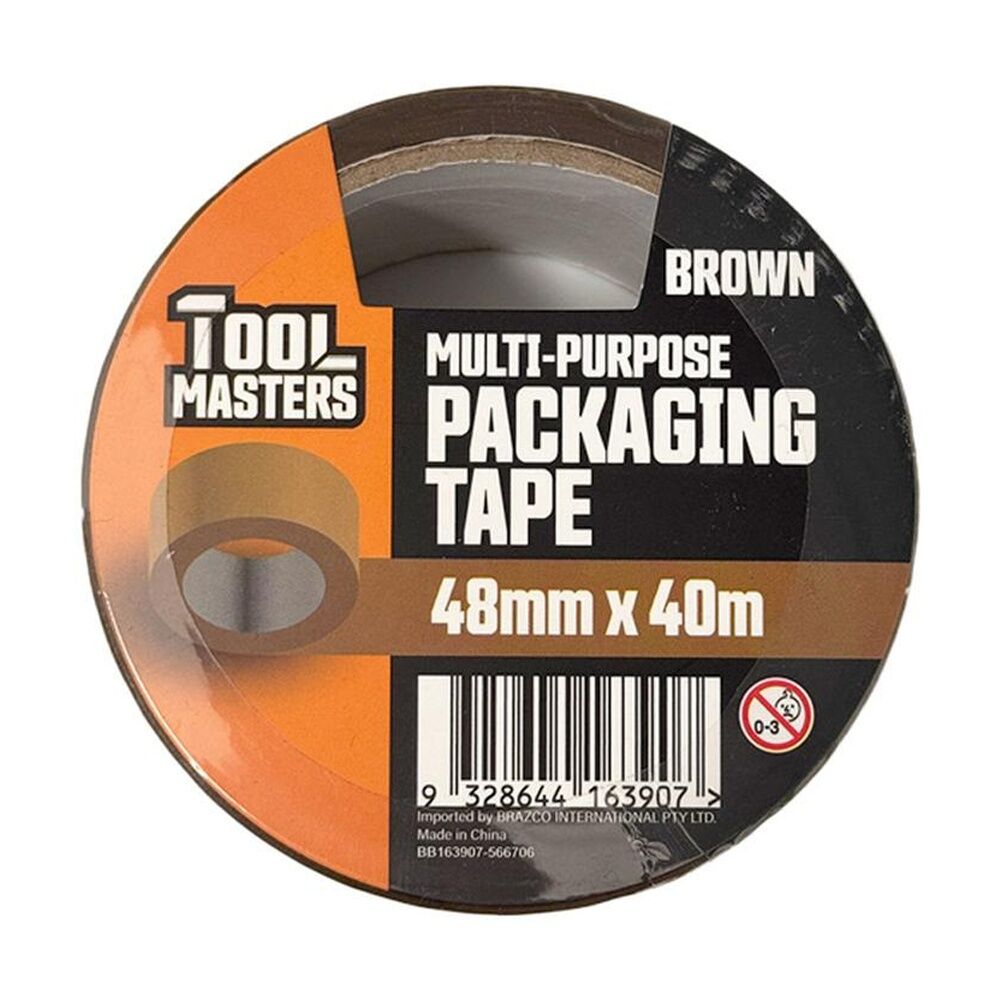 24PK Tool Masters Multi Purpose Packaging Tape Roll Strong 48mmx40m Brown