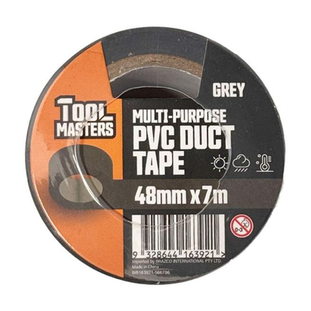 24PK Tool Masters Multi Purpose PVC Weather Resistant Duct Tape 48mmx7m Grey