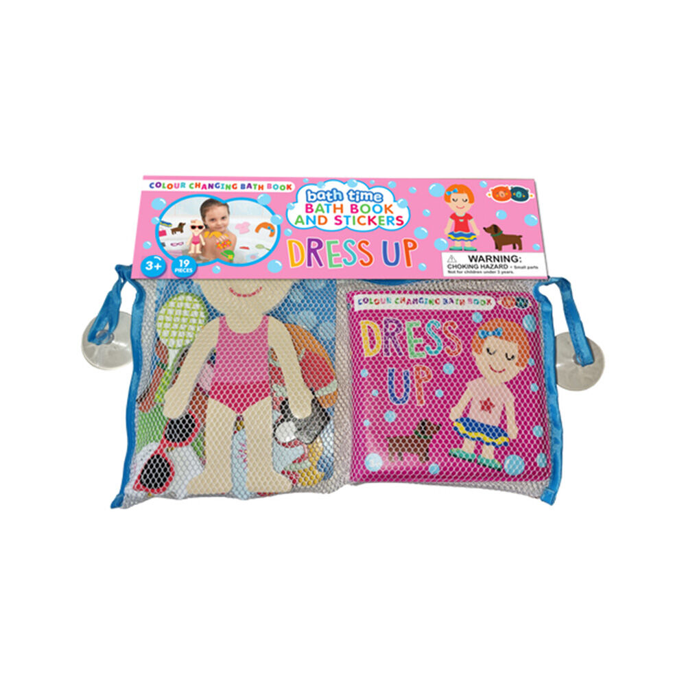 19pc Buddy & Barney Colour Changing Bath Book & Stickers Dress Up 3y+
