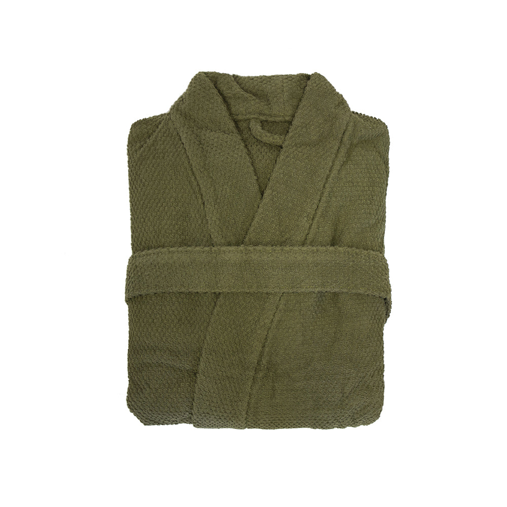 Bambury Angove Cotton Olive Bathroom Robe/Dressing Gown