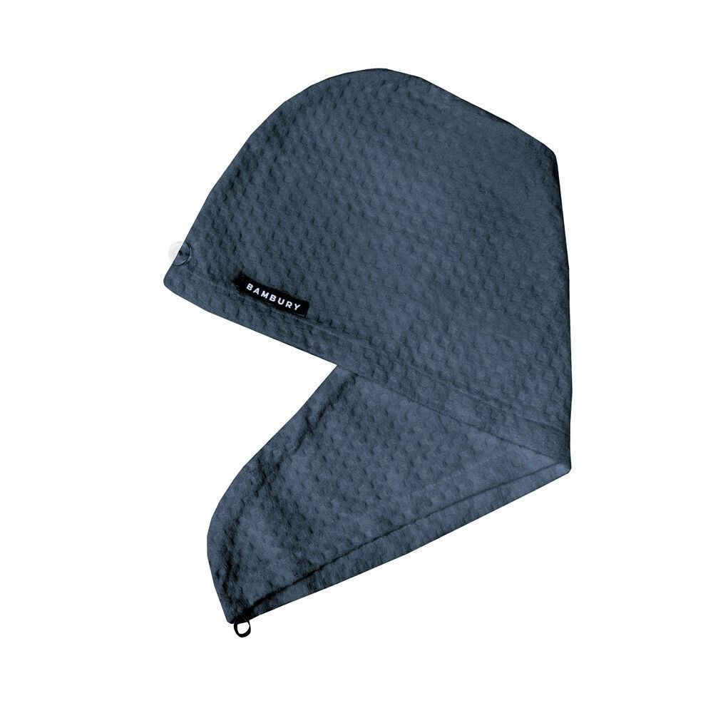 Bambury Matrix Microfibre Hair Wrap Absorbent Towel 65x25cm Denim