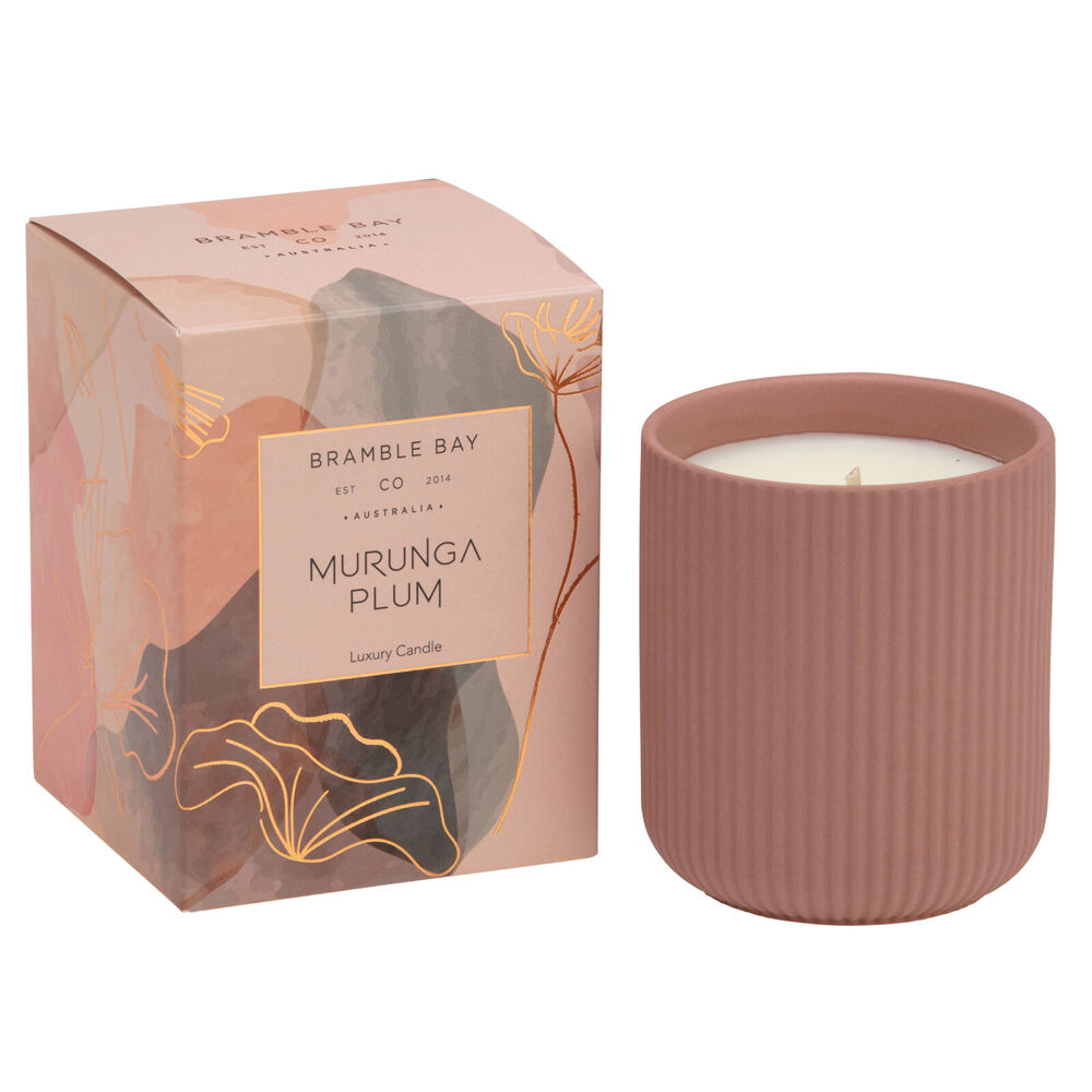 2PK Bramble Bay Native Plum Murunga and Vanilla Scented Ceramic Candle 270g