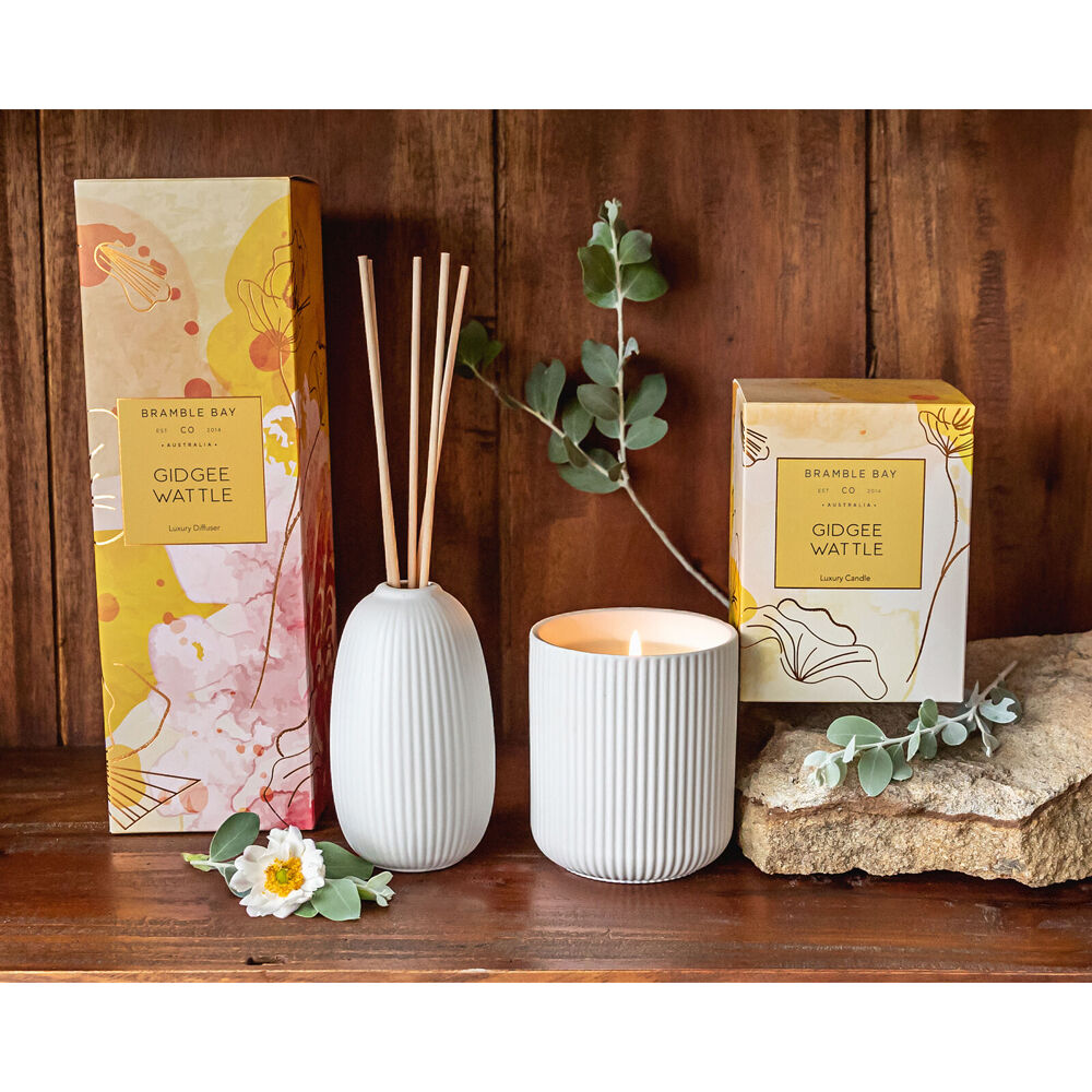Bramble Bay Native Plum Gidgee Wattle Scented Ceramic Candle 270g
