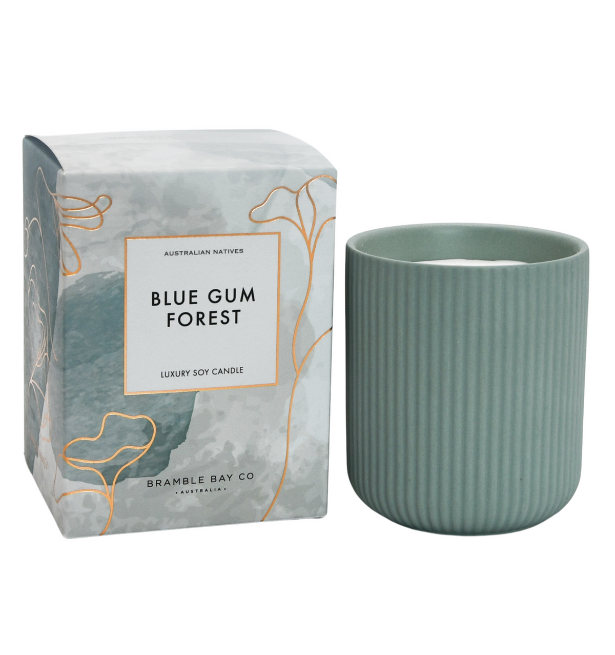 2PK Bramble Bay Native Plum Blue Gum Scented Ceramic Candle 270g