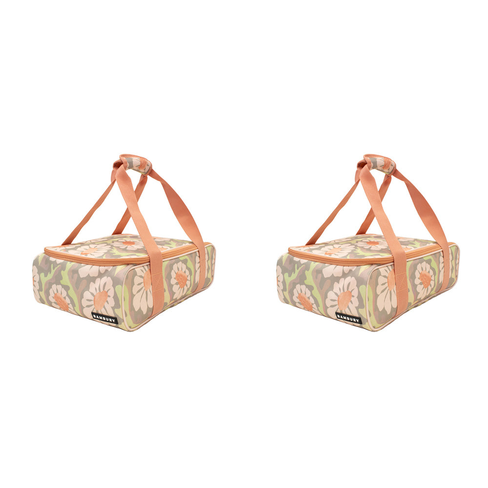 2PK Bambury Sadie Insulated Food Carrier Cooler Bag 40x27cm
