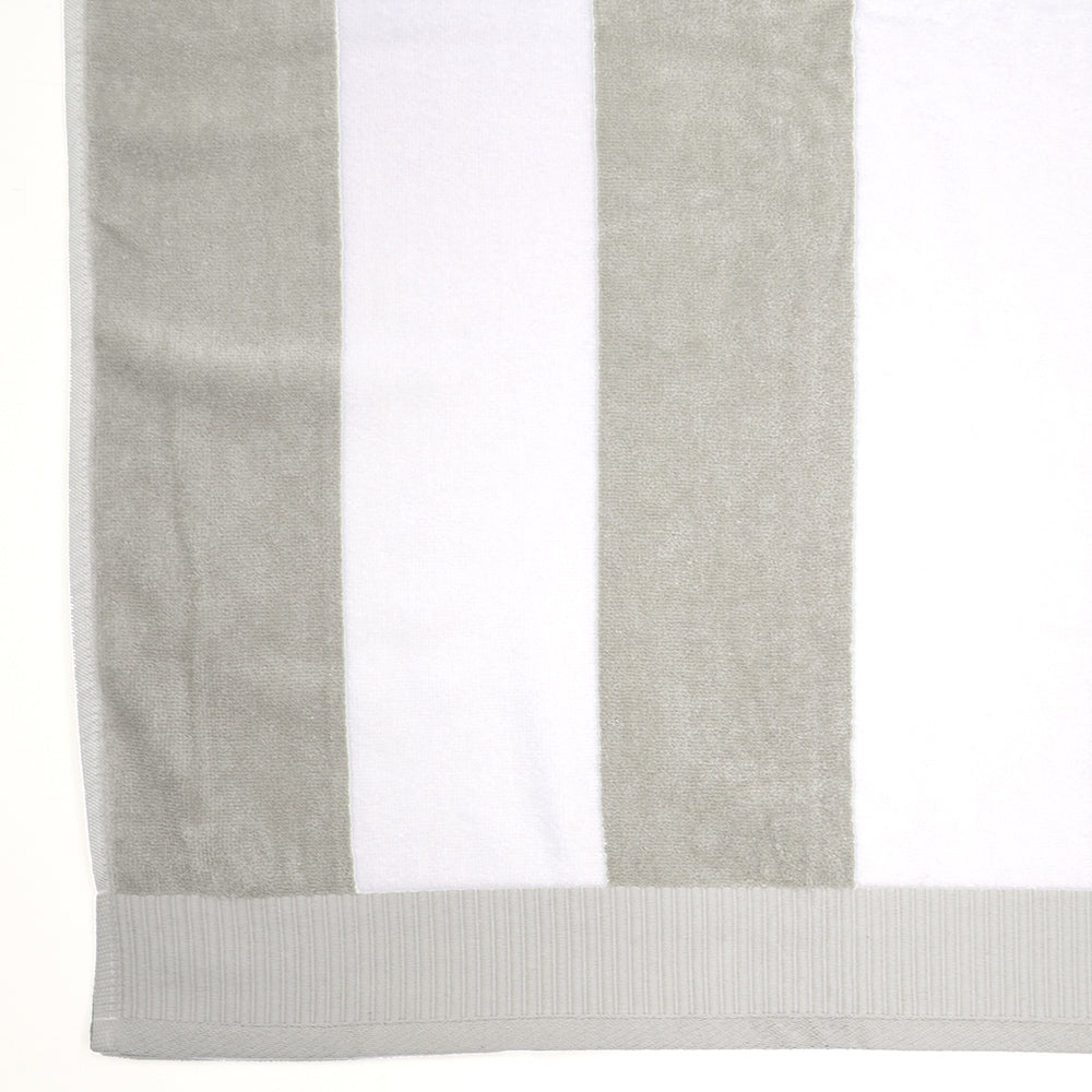 Bambury Ultra soft Classic Stripe Beach Towel Pebble Cotton Home decor
