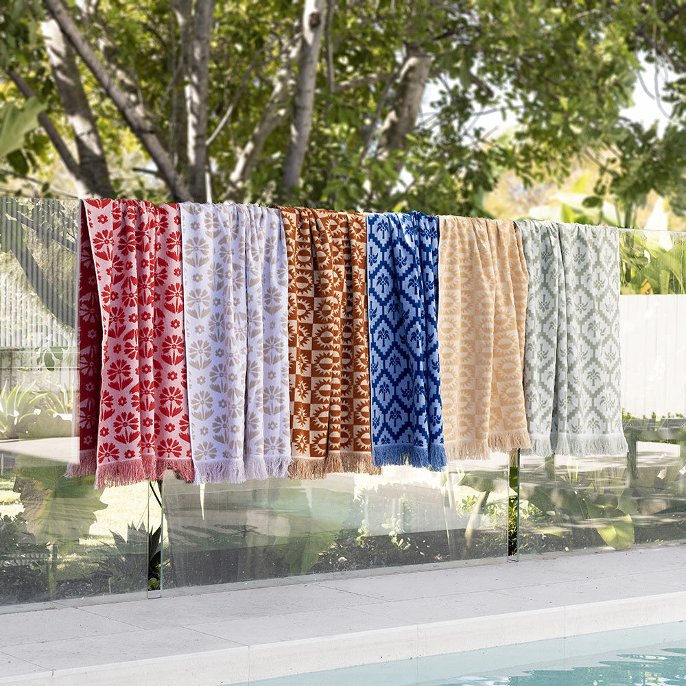 Bambury Ultra soft Durable Cocos Beach Towel Cobalt 95 x 175cm Cotton Woven