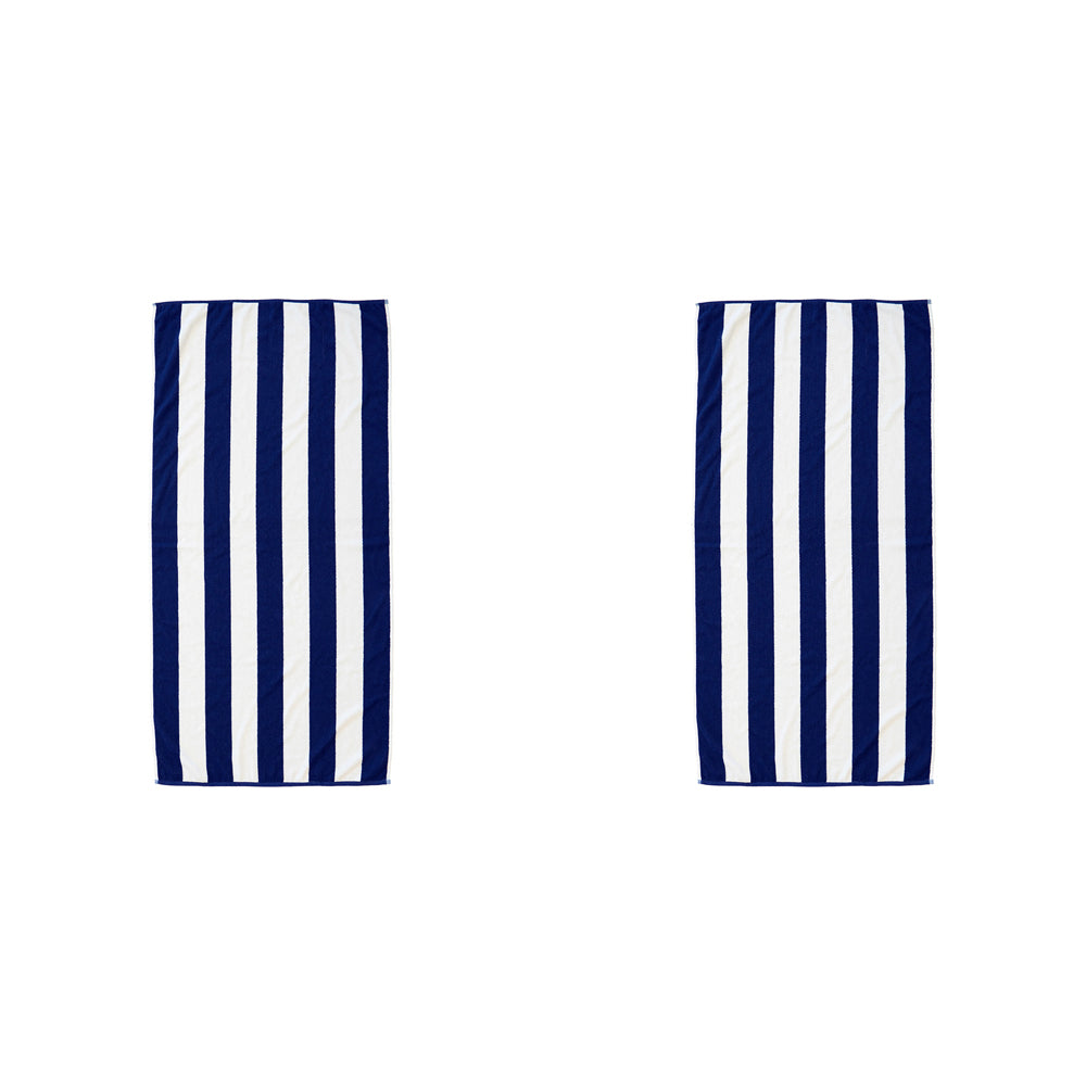 2PK Bambury Cotton Ecobeach Towel 75x150cm - Royal Blue
