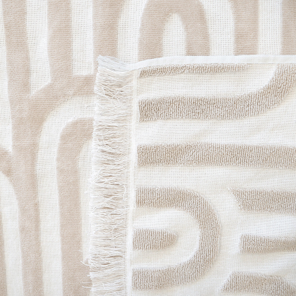 Bambury HiLo Cotton Beach Towel Arcade 90x170cm - Sand