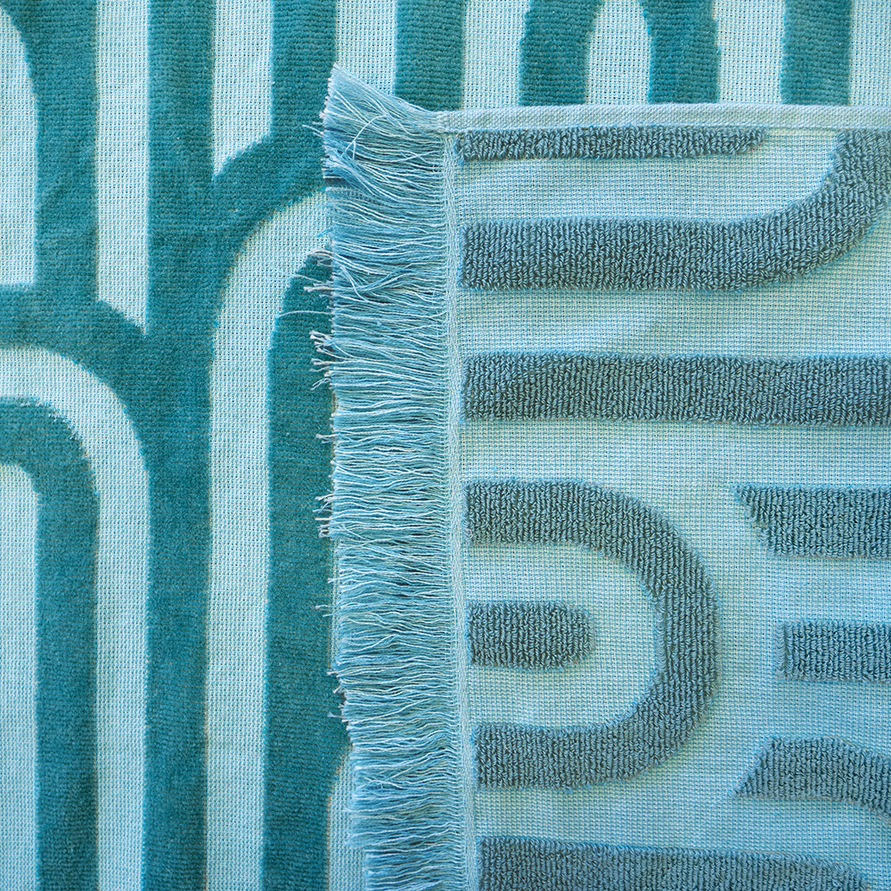 Bambury HiLo Cotton Beach Towel Arcade 90x170cm - Turquoise