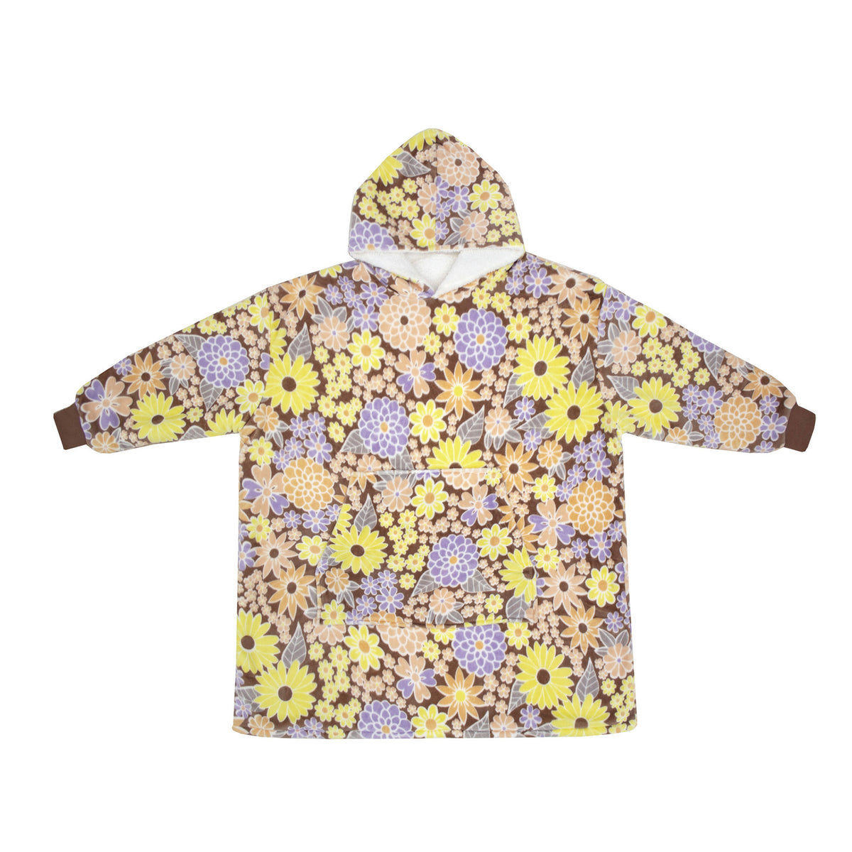 Bambury Blanket Hoodie Spring Garden Soft Touch Knitted Home