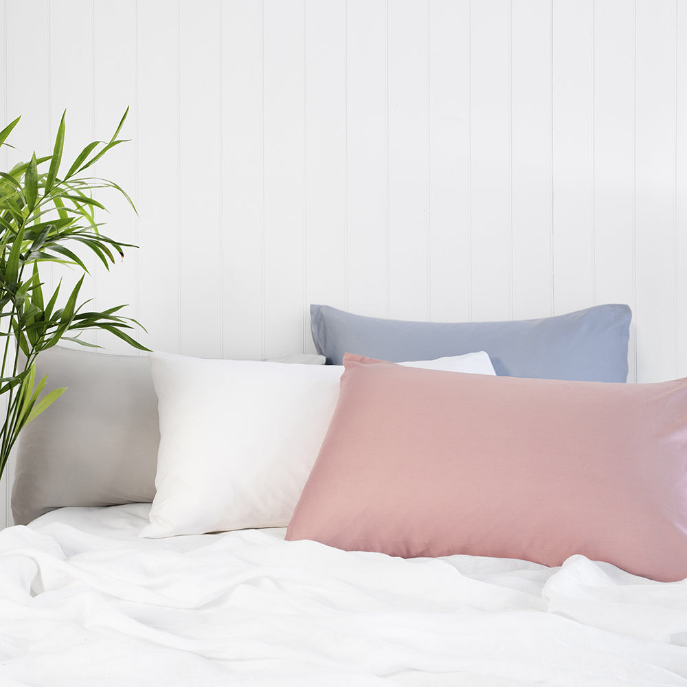 Bambury Home Living Decorative Bamboo Satin Pillowcases Silver