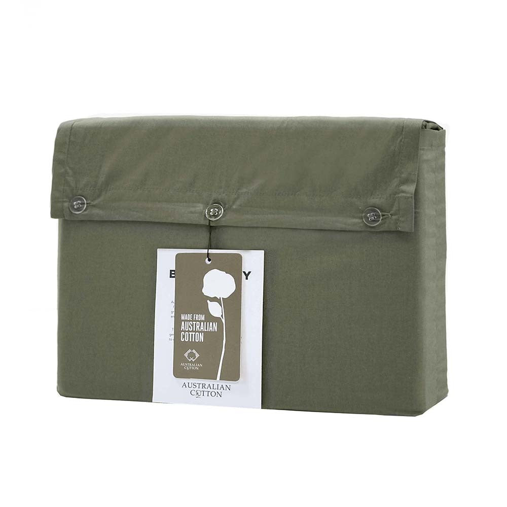Bambury Size King Single Pinnacle Sheet Set Moss Home Bedding