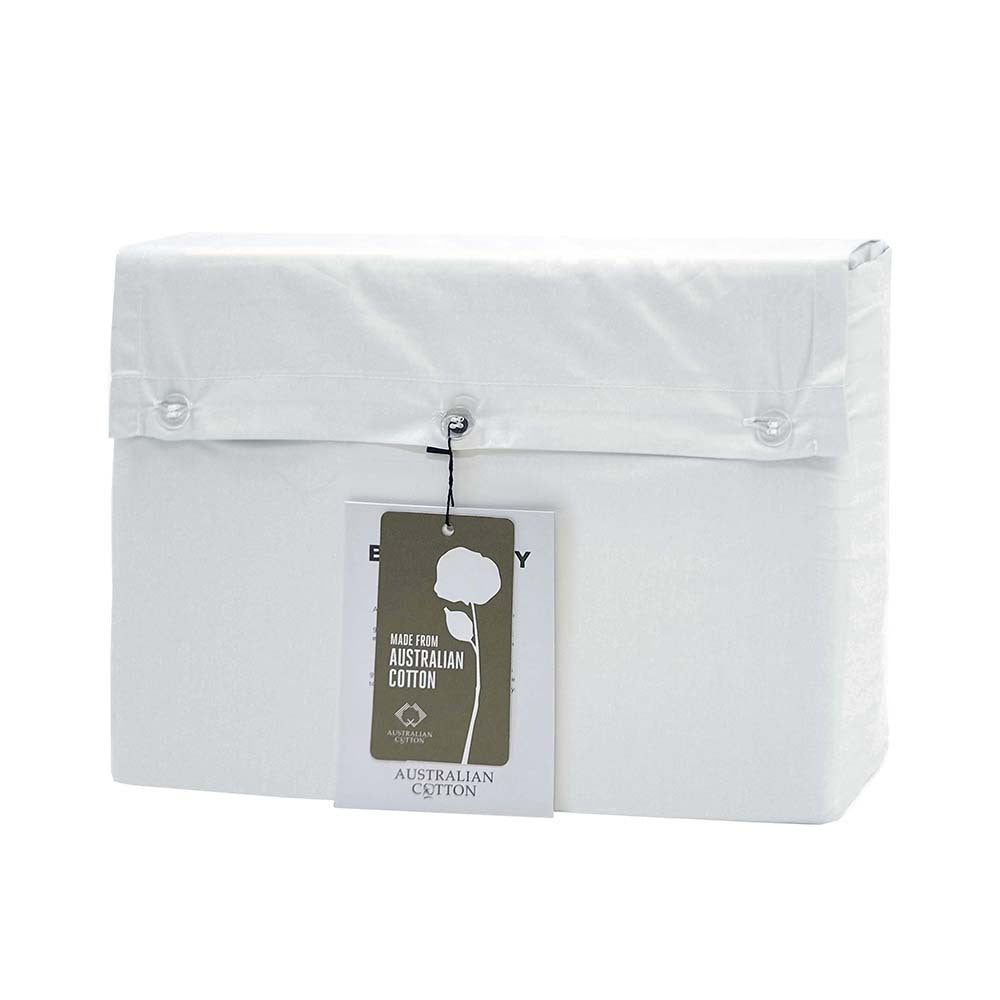 Bambury Size Single Pinnacle Sheet Set White Home Bedding
