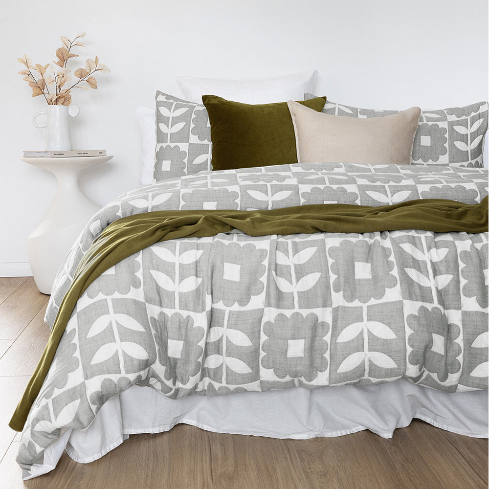Bambury Bloom Poly/Cotton Quilt Cover w/ Pillowcase Set