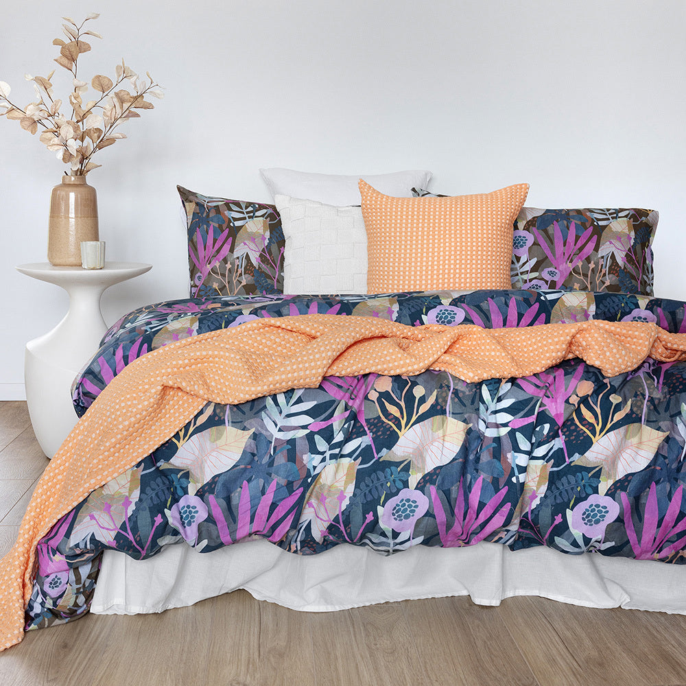 Bambury Hana Cotton Quilt Cover w/ Pillowcase Set