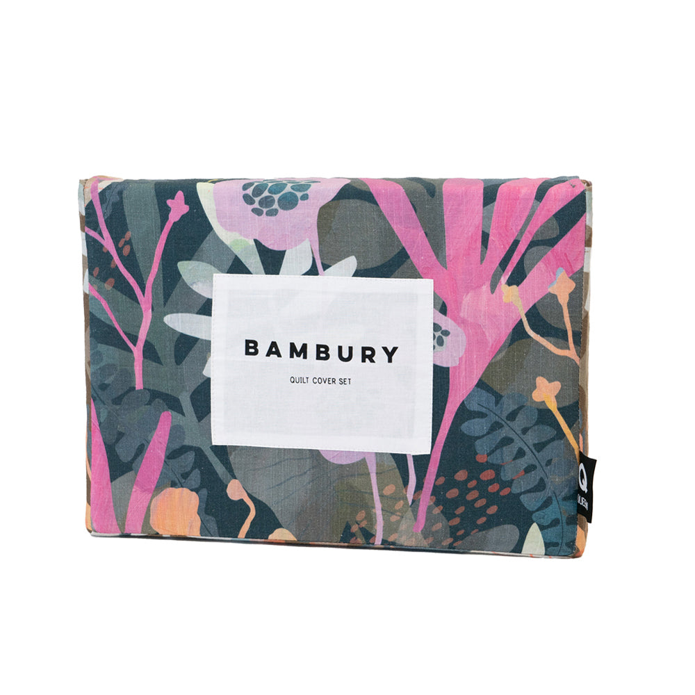 Bambury Hana Cotton Quilt Cover w/ Pillowcase Set
