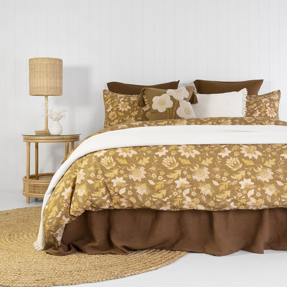 Bambury Melati Quilt Cover Set Queen Bed Soft Touch Woven Home