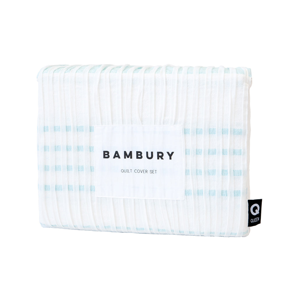 Bambury Sawyer Cotton Quilt Cover w/ Pillowcase Set
