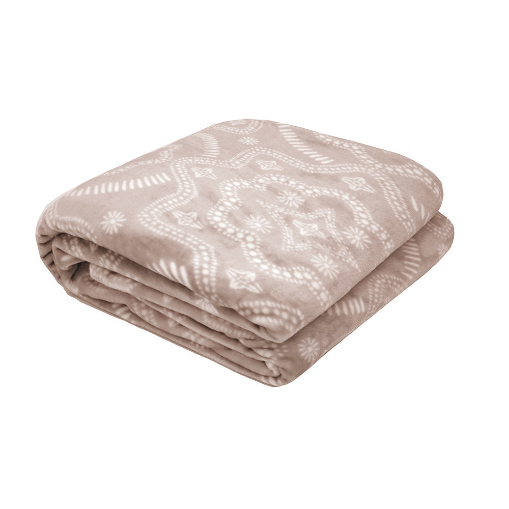Bambury Beth Ultraplush Blanket Rosewater King Bed Soft Knitted Home