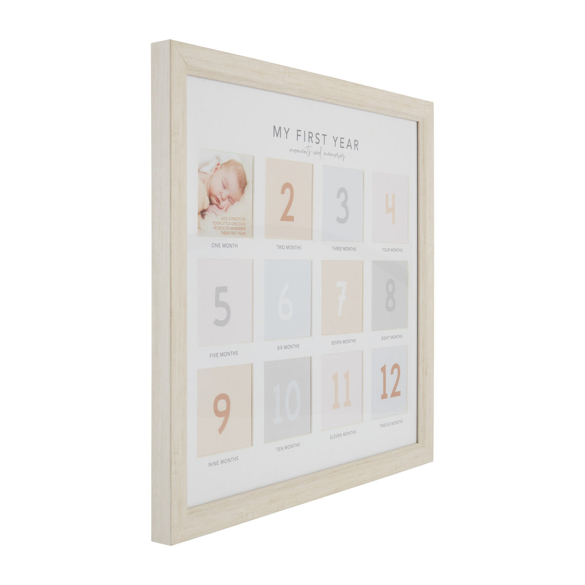 Splosh Baby First Year 12-Slot Wall Hanging Frame 43.5cm Square