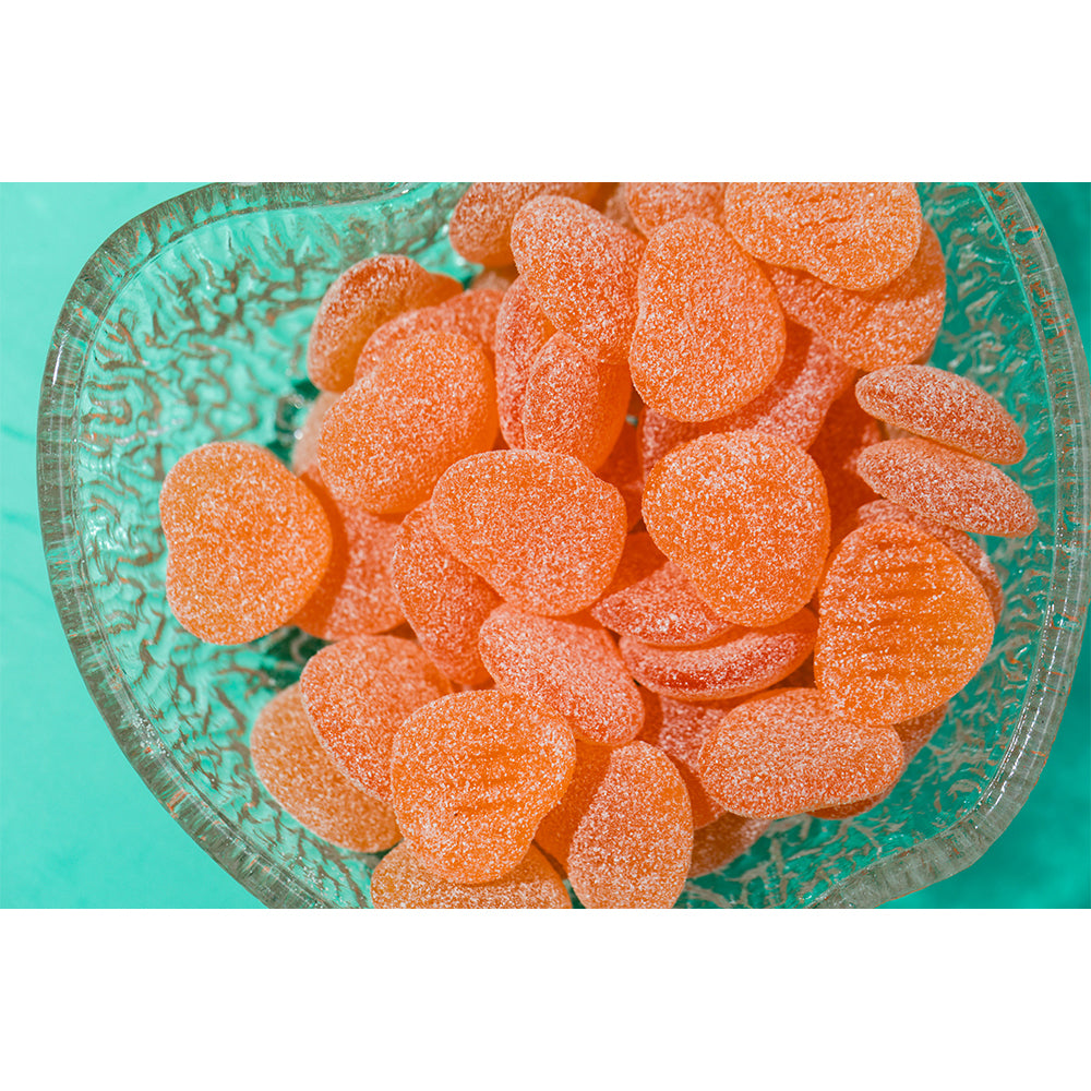 12pk Funday Sour Peach Flavoured Hearts 600g